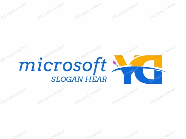 This is a logo designed in a modern, minimalist style. The logo features bold, geometric letters that are prominently displayed in the center. The uppercase letters "Y" and "D" are rendered in a clean, sans-serif font. The "