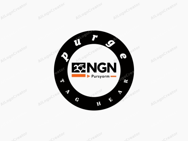 Das Bild zeigt ein minimalistisches und modernes Logo für ein Unternehmen namens "N.G.N. Purgysworm." Es ist überwiegend weiß auf einem hellgrauen Hintergrund. Der obere Teil des Logos enthält den Namen des Unternehmens in fetten, großgeschriebenen Buchstaben.