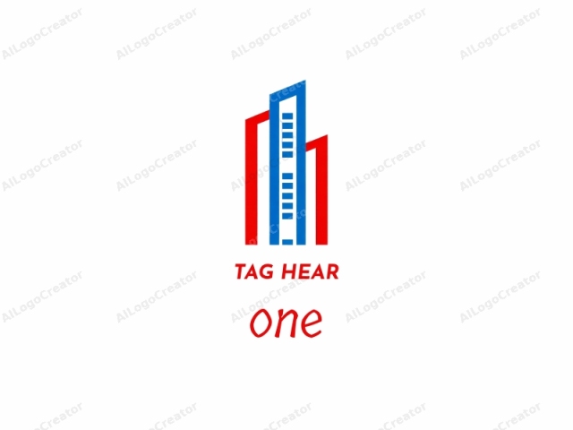 This minimalist logo features a stylized representation of a skyscraper against a plain white background. The building is depicted in bold, simple lines that create a modern and abstract design. The central structure is divided into three parts: the top, middle,