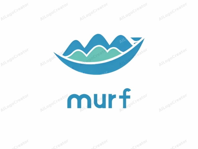 The logo is a stylized illustration of a boat, depicted in a minimalist, modern, and abstract manner. The boat's shape is curved and elongated, resembling the outline of a large leaf or a fish with a prominent tail. The boat