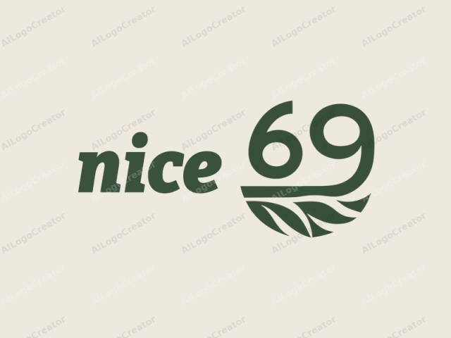 This logo features a minimalistic design with clean, modern lines. The image consists of two large, bold numbers "69" in a deep olive green, centrally placed on a light beige background. The number "9" is positioned to the left