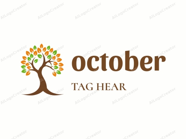 This logo is a stylized, minimalist illustration of a tree. The tree has a brown trunk and a single, graceful, curving branch extending outward, symbolizing strength and resilience. Attached to this branch are multiple oval-shaped leaves of varying colors