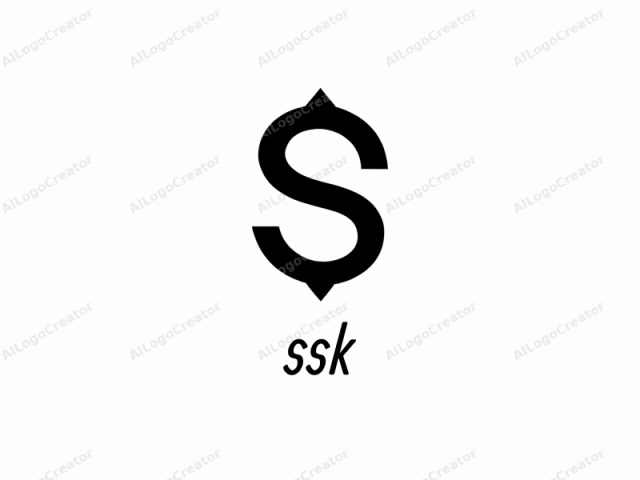 This logo is a simple, clean, and minimalist design, consisting of a single, bold, uppercase black letter "S" against a white background. The "S" is in a sans-serif typeface, with sharp, clean edges and no