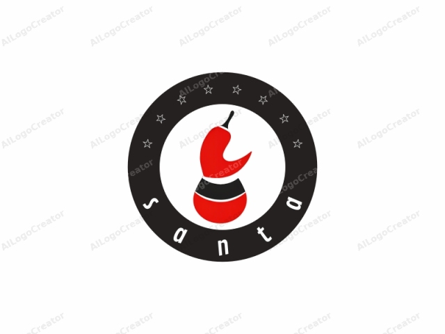 This image is a minimalist logo featuring a stylized representation of a chili pepper. The chili pepper is depicted in a sleek, modern, and simplified design. The main body of the pepper is a solid, vibrant red color, giving it a bold