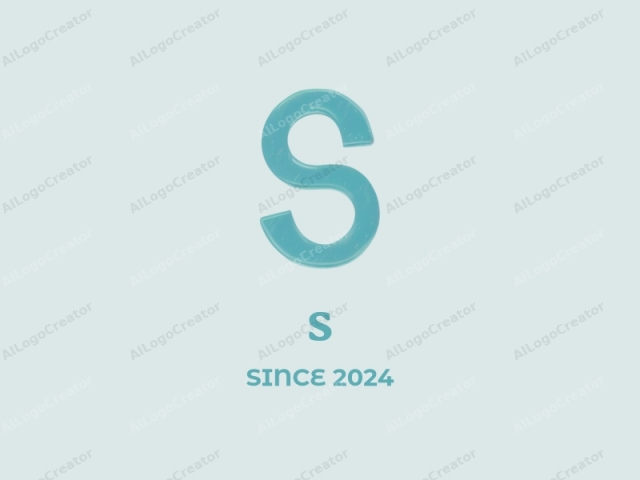 The logo features a large, turquoise, lowercase letter "s." The letter "s" is bold and sans-serif in style, with clean, geometric lines and a flat, uniform appearance. Its edges are smooth and straight, with no embellishments