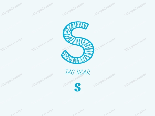 the letter "S." The logo is minimalist and modern, characterized by its clean and straightforward design. The letter "S" is prominently centered on a plain, light blue background. The letter is composed of thick, bold lines that form the shape