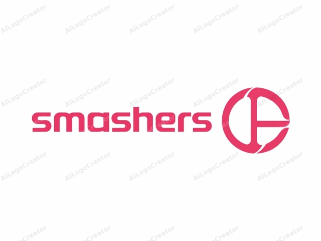 The image is a minimalist, stylized logo featuring a bold, bright pink capital letter "E" encircled by an equal sign (=). The letter and symbol are rendered in a sleek, modern font with clean lines, creating a geometric and