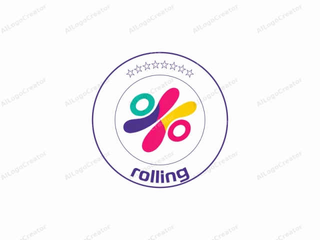 This logo is an abstract design composed of three large, curved segments. Each segment is a different color: bright yellow, deep purple, and vivid pink. The yellow segment is positioned at the top, while the purple segment lies on the left side