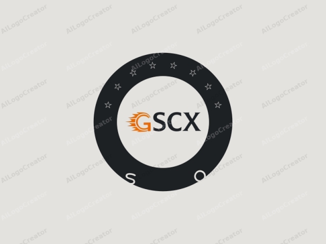 GSCX。這是公司GSCX的數位標誌圖像，以極簡和現代風格設計。標誌具有風格化、大膽且簡潔的設計，強調清晰和簡約。背景為