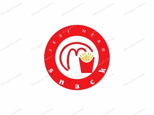 The logo is a simple, modern, and clean design featuring the iconic golden arches of the McDonald's fast-food chain. It consists of two primary elements: a red, curved M-shape with a smooth, continuous line forming the arches