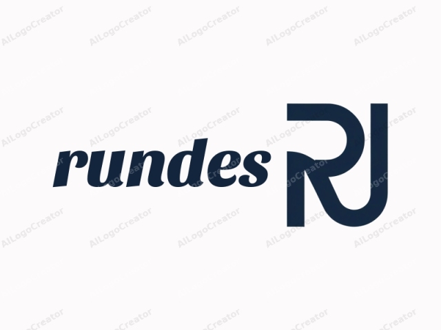 ภาพโลโก้เป็นดีไซน์แบบมินิมอลที่มีตัวอักษร "R" แบบหนาและตัวอักษร "j" แบบตัวเล็กที่เชื่อมต่อกันในสไตล์ที่ทันสมัยและมีสไตล์ ทั้งสองตัวอักษรถูกแสดงในสีน้ำเงินเข้มบนพื้นหลังสีขาวสดใส