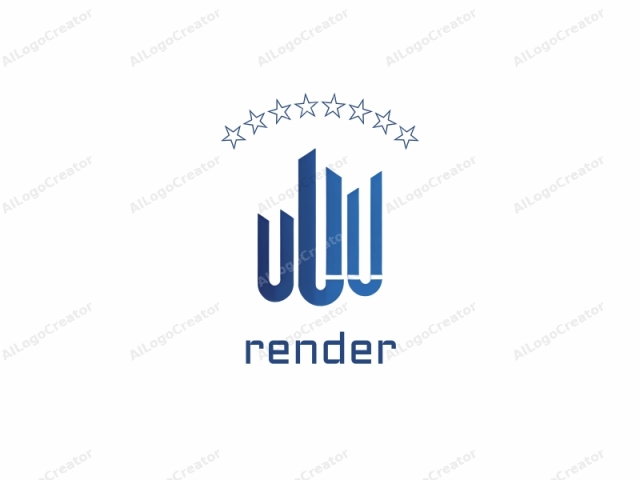 This image is a stylized logo featuring a minimalist design. The logo consists of three distinct geometric shapes: a rectangular shape at the base, two taller, narrower rectangles stacked on top, and an inverted triangle connecting them. These elements are rendered in