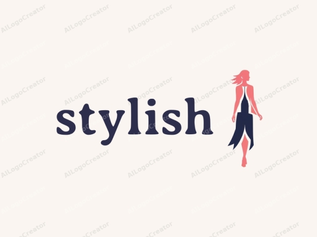 Das Bild ist ein stilisiertes, minimalistisches Logo, das eine Silhouette einer Frau zeigt. Die Figur ist mit klaren, geometrischen Linien und festen, opaken Farben gezeichnet, was Einfachheit und modernes Design betont. Die Frau ist von der Taille aufwärts dargestellt, nach vorne gerichtet,