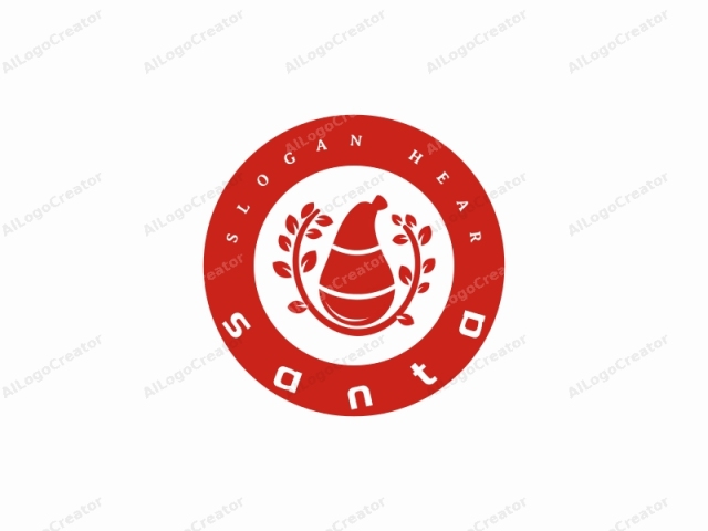 This is a stylized logo design featuring a bold, red silhouette of a gourd. The gourd is represented in a simple, yet elegant, three-part form with distinct curves and angles, reminiscent of the natural shape of the fruit. The