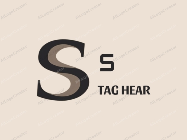 This is a minimalist logo image featuring a large, uppercase letter "S" rendered in bold, serif font. The letter is positioned centrally against a plain, beige background, providing a clean, uncluttered visual effect. The serif font gives