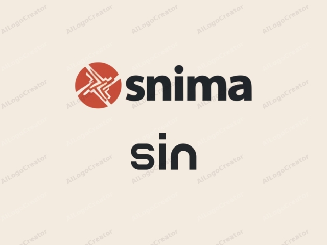 This is a digital graphic image consisting of the text "snima" prominently displayed in a modern sans-serif font. The letters "snima" are bold and black, standing out against a beige background. On the left side of the logo,