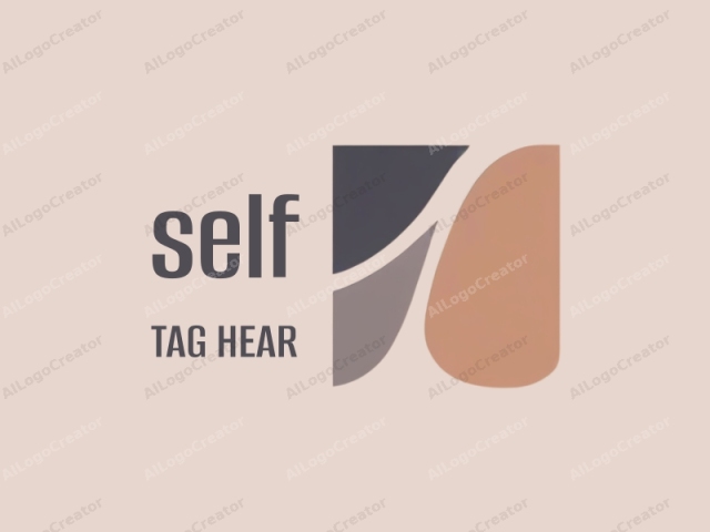 This minimalist logo features a modern and abstract design. The logo is set against a solid, soft, pale beige background, which provides a neutral and calm atmosphere. Central to the image is a geometric shape consisting of four distinct sections in different shades of