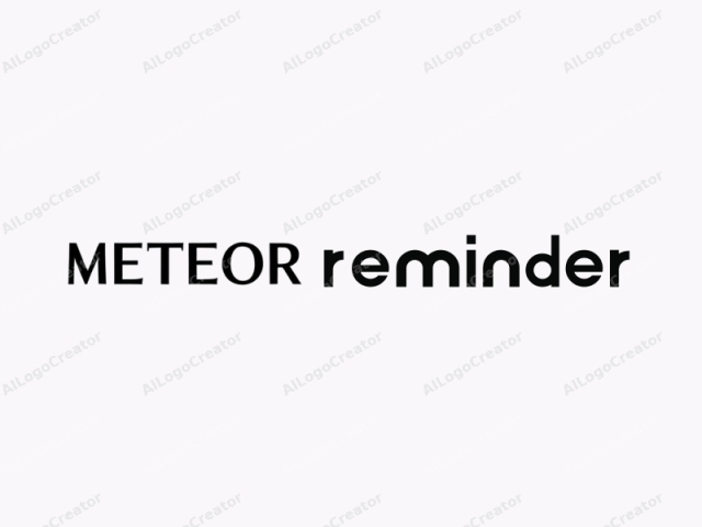 Dieses Bild zeigt ein minimalistisches und modernes Logo, das hauptsächlich aus Text besteht. Der Text ist groß, zentriert und in einer fetten, serifenlosen Schriftart prominent dargestellt. Das Wort "METEOR" ist in Großbuchstaben geschrieben, mit einer einheitlichen