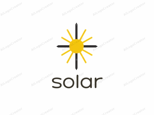 Das Logo ist eine einfache, stilisierte Darstellung einer Sonne, die in einem minimalistischen digitalen Zeichenstil dargestellt wird. Die Sonne ist in einem hellen Gelb gehalten und befindet sich im Zentrum des Bildes. Ihre Strahlen werden als gerade, parallele Linien dargestellt, die sich erstrecken