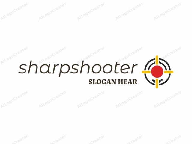 focusing on the visual elements and design principles. This is a digital vector graphic featuring a target design, commonly associated with hunting or aiming, set against a plain white background. The target is centrally positioned and prominently displayed.

The graphic consists of a circular