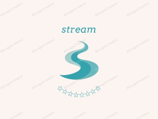 This is a minimalist logo, consisting of a stylized, abstract representation of water in motion. The logo features two main colors: a light blue and a darker blue, both with smooth gradients that create a sense of fluidity and movement. The