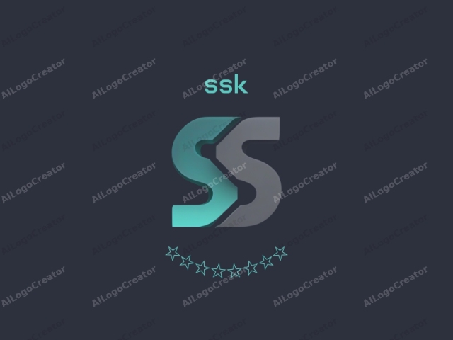 The image is a stylized logo featuring the initials "SS" set against a solid dark blue background. The letters are rendered in a modern, minimalist font with a 3D effect, giving them a slightly raised and glossy appearance. The letter