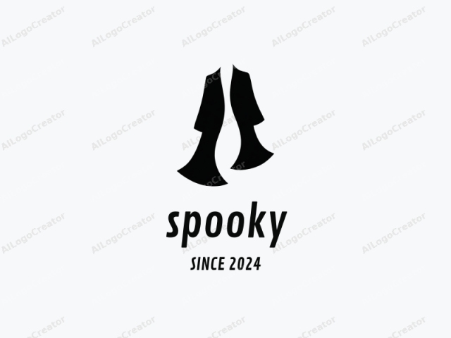 This logo image is a minimalist, abstract design featuring a stylized representation of a coat or jacket. It is created in a solid black color on a plain white background. The coat is depicted in a silhouette form with clean lines and smooth edges,