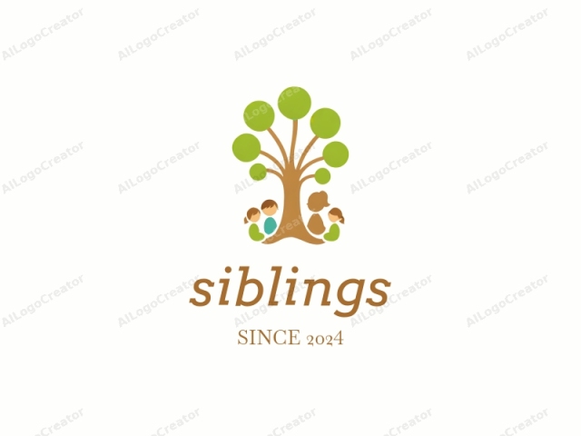 The image is a stylized, minimalist logo featuring a tree with a large green canopy and a brown trunk. The tree is centrally placed and is depicted in a simplistic, flat design with no intricate details, giving it a modern, clean look.