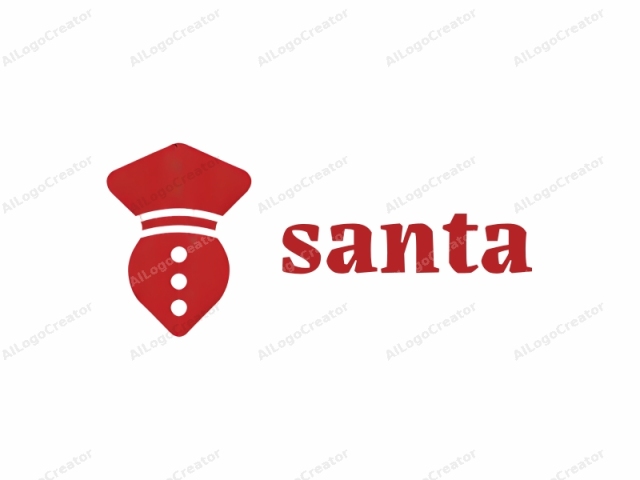 using a minimalist approach. This logo image features a stylized, simplified red figure set against a plain white background. The figure is in a shape reminiscent of a top hat, with a pointed tip at the top and rounded edges at the base.