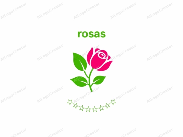 Dieses Bild ist ein einfaches, minimalistisches und stilisiertes Logo, das eine Rose darstellt. Die Rose wird in einer flachen, einfarbigen Form ohne Schattierung oder detaillierte Textur dargestellt. Sie ist hauptsächlich in hellem Rosa gehalten, mit einem leichten Farbverlauf auf den Blütenblättern.