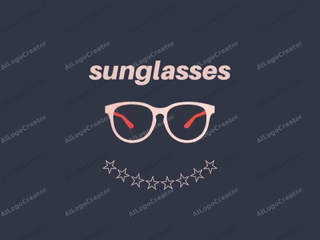 La imagen es un logo minimalista que presenta un par de gafas. Las gafas están representadas en un diseño simplificado y plano con líneas limpias y sin profundidad, lo que les da una apariencia moderna y geométrica. La montura de las gafas es de un tono pastel suave