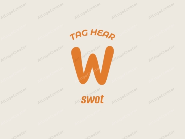 ภาพนี้เป็นโลโก้แบบมินิมอลที่มีตัวอักษรตัวใหญ่ "W" ตัวเดียว ตัวอักษรถูกแสดงด้วยฟอนต์ sans-serif ที่หนาและเรียบง่าย มีเส้นที่สะอาดตา และมีสีส้มสดใส พื้นหลังเป็นสีเบจอ่อนหรือสีครีม ซึ่งสร้างความแตกต่าง