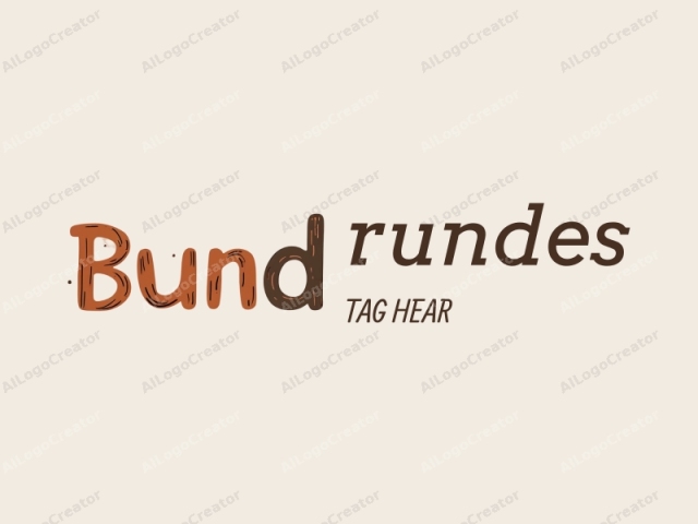 ภาพโลโก้นี้มีดีไซน์มินิมอลด้วยสีพาสเทลที่อ่อนนุ่ม คำว่า "Bund" ถูกแสดงอย่างเด่นชัดอยู่ตรงกลางภาพ โดยแต่ละตัวอักษรถูกออกแบบด้วยสไตล์ลายมือเขียนที่ประณีต ตัวอักษรอยู่ใน