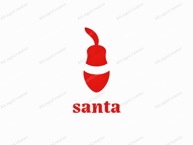 The logo is a simplistic, abstract illustration of a stylized, curved object, resembling a smooth, rounded fruit or vegetable, such as a bell pepper or a gourd, rendered entirely in red. The design features a single, large, oval