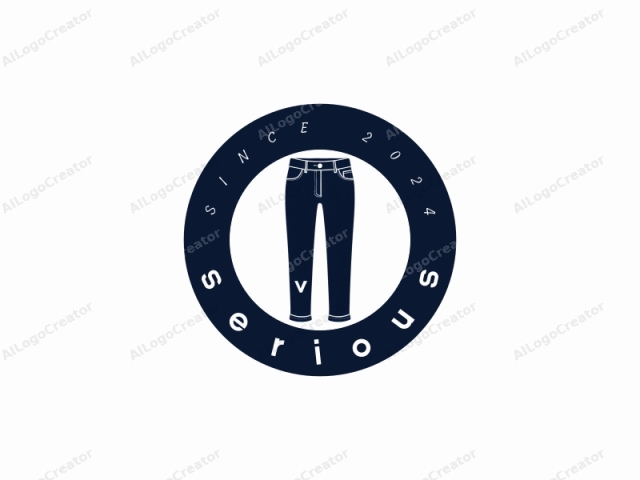 un par de jeans azules de mezclilla. La imagen es un dibujo digital minimalista en un tono azul sólido con un fondo blanco. Los jeans se representan en una vista frontal, centrados en la imagen. Tienen un diseño clásico de pierna recta con cinco bolsillos