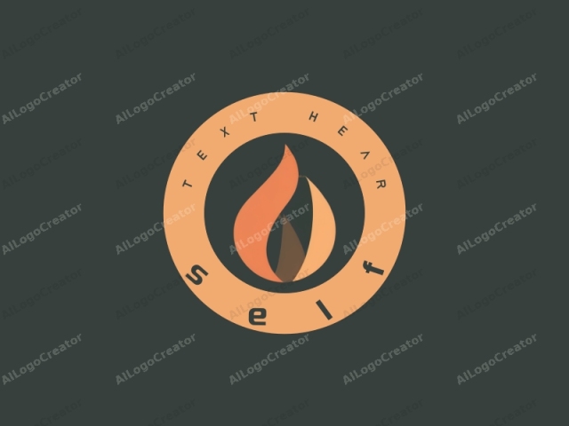 The logo features a minimalist and abstract depiction of a flame, consisting of smooth, curved lines and a color palette of warm hues. The design is set against a solid, dark gray background, creating a stark contrast that enhances the flame's prominence.