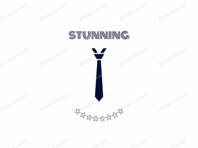 featuring a minimalist and clean design. This image is a black-and-white digital drawing of a man's necktie, set against a plain white background. The tie is depicted in a simple, geometric shape with straight lines and angles, typical of a