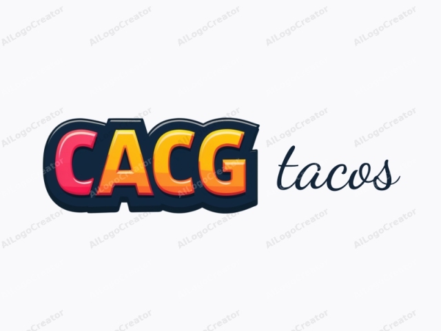 Esta imagen es un diseño de logotipo digital que presenta letras audaces y de colores brillantes. Las letras "C A C G" se muestran prominentemente en un estilo moderno y juguetón. La "C" y la "G" son sólidas y uniformes en color, con un