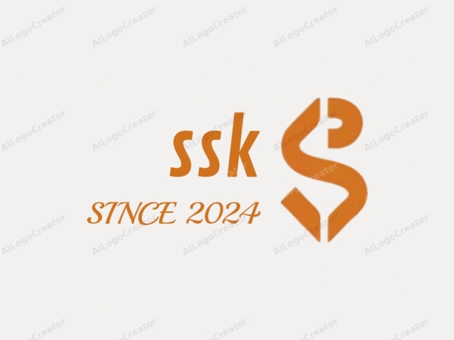 This is a minimalist logo composed of a single, abstract shape. The shape is designed to resemble a stylized letter "S" in an orange color on a plain white background. The logo lacks any intricate details or additional elements, focusing solely on