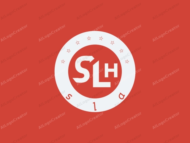 El logotipo es minimalista y moderno, con un fondo cuadrado rojo y audaz. En el centro, el logotipo presenta una letra mayúscula blanca grande "S" intersectada con una letra mayúscula blanca más pequeña "H". La letra "