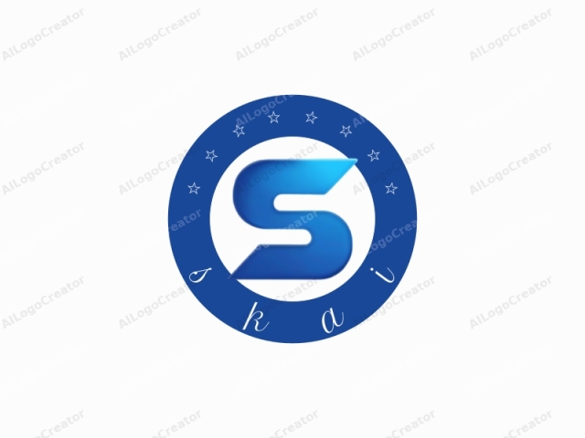 Este es un logotipo creado digitalmente que presenta una letra "S" estilizada y audaz. La letra tiene un diseño moderno y elegante con líneas limpias y bordes afilados. La "S" se presenta en un vibrante tono azul degradado, que transita de un tono más oscuro