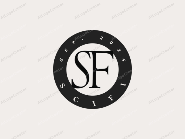 Dieses minimalistische Logo zeigt die stilisierten Buchstaben "SF" in Großbuchstaben, in einer serifenlosen Schriftart. Die Buchstaben sind fett, mit klaren, geometrischen Linien und sind in der Mitte des Bildes zentriert. Sie sind in Schwarz gehalten, was einen starken Kontrast zu einem