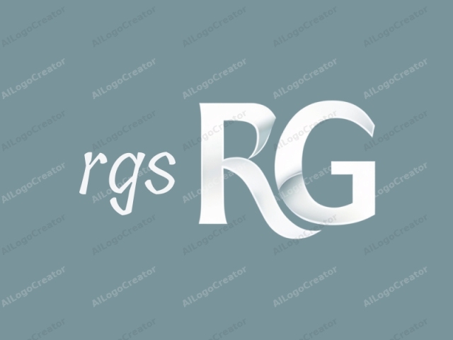 This logo features a stylized, modern design with a minimalist aesthetic. The primary element is the letters "RG" prominently placed in the center of the image. Each letter "R" and "G" is crafted in a sleek, three-dimensional