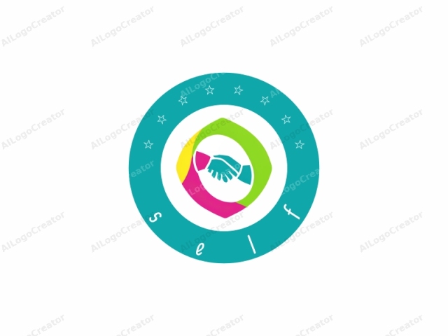 This is a stylized, abstract logo depicting two hands shaking in a friendly gesture. The hands are depicted in a minimalist, flat design with clean lines and a lack of detail, suggesting modernism and simplicity. The background is plain white, emphasizing