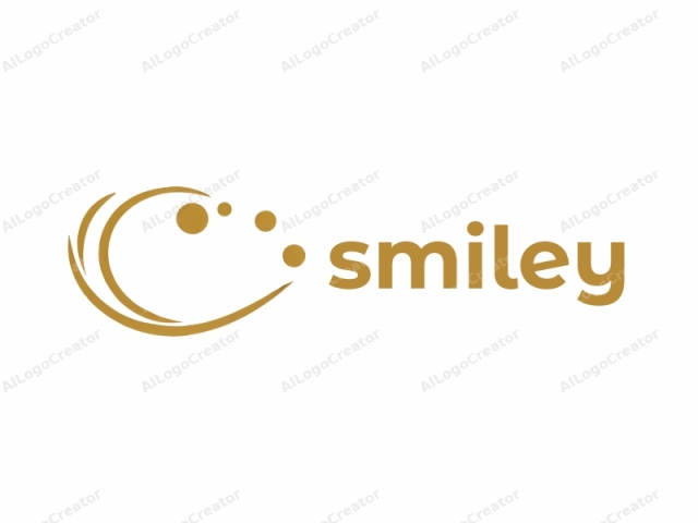 The logo is a minimalist design consisting of a stylized, curved wave motif. The wave is rendered in a rich gold color and has a smooth, flowing appearance. The wave curves gently and appears to be emanating from a central point, suggesting