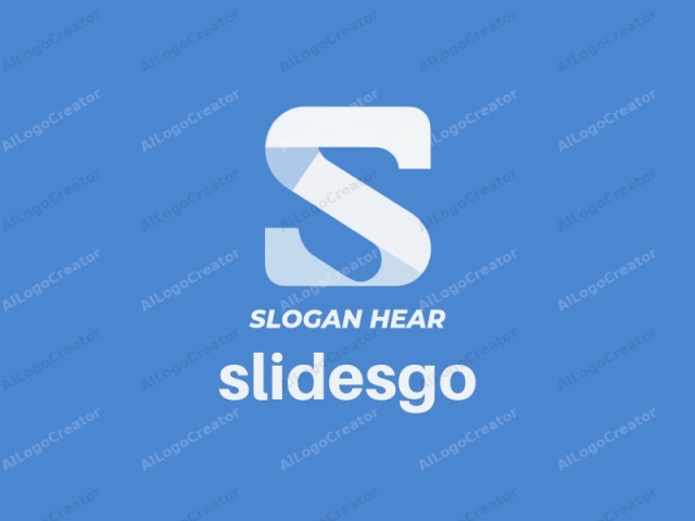 This is a minimalist, clean logo featuring a prominent, lowercase letter "s" in a bold, white sans-serif font, occupying the center of the image. The letter "s" is slightly stylized, with its vertical lines and horizontal lines