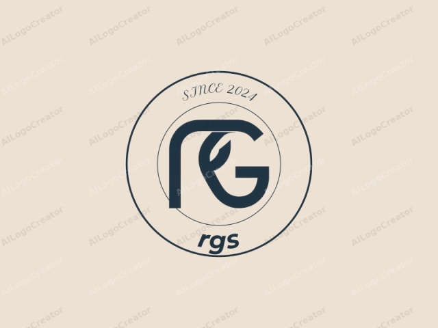 The image is a minimalist logo featuring a stylized design in a monochromatic color scheme. It consists of a large, lowercase letter "g" with an elegant curve that resembles the letter "p." The "g" and "p"