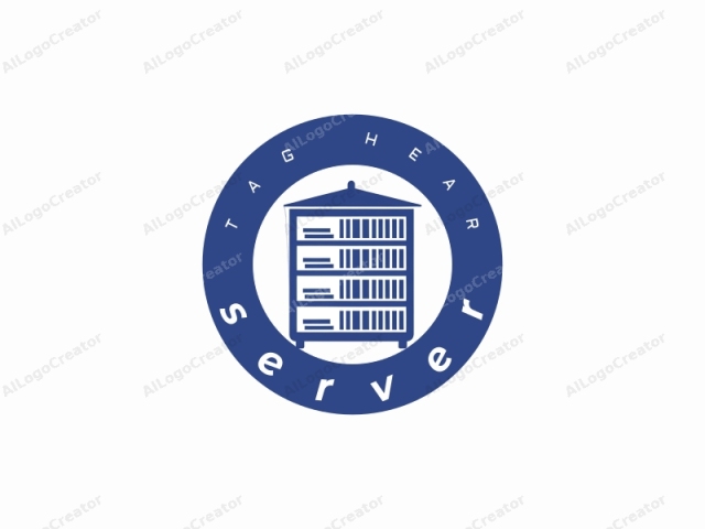 This logo image is a simple, minimalist blue silhouette of a multi-level file cabinet or library shelf, depicted against a plain white background. The file cabinet, drawn in a vector style, features five horizontal levels, each holding several vertical book-like objects