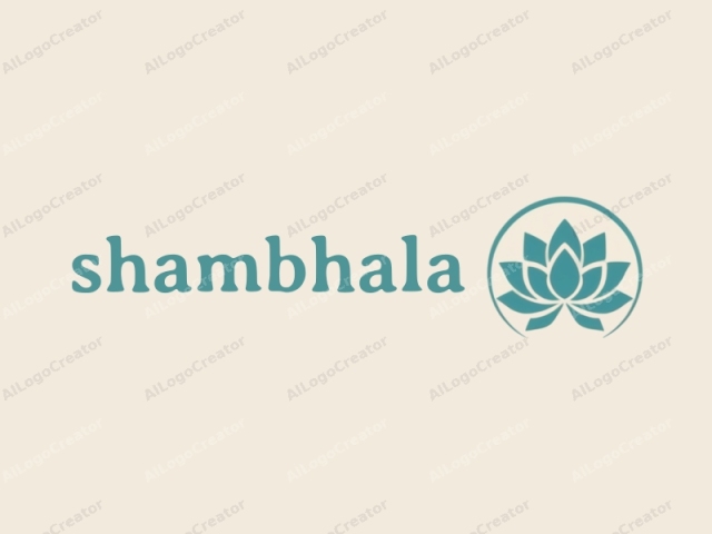 The logo image is a simple, minimalist design featuring a stylized lotus flower. The lotus flower is depicted in a flat, two-dimensional style, with clean lines and a smooth, continuous fill. The flower has six petals, arranged symmetric