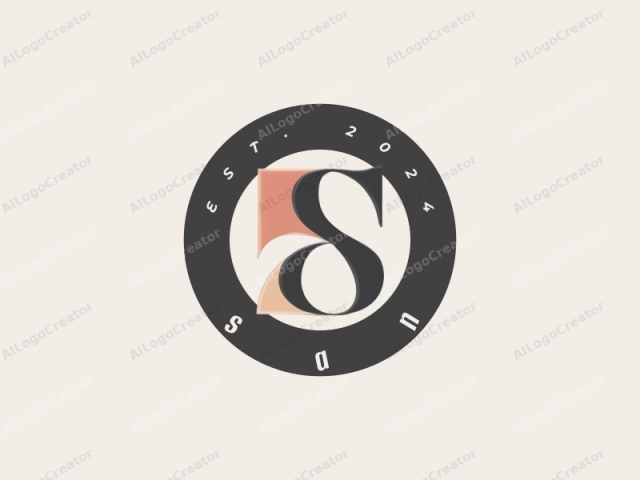 โลโก้นี้เป็นการออกแบบเรขาคณิตแบบมินิมอลที่มีตัวอักษร "S" ที่ถูกออกแบบอย่างมีสไตล์ด้วยเส้นที่หนาและเรียบ ตัวอักษร "S" อยู่ตรงกลางบนพื้นหลังสีขาวนวล สร้างเอฟเฟกต์ภาพที่สะอาดตาและไม่รกตา ตัวอักษร